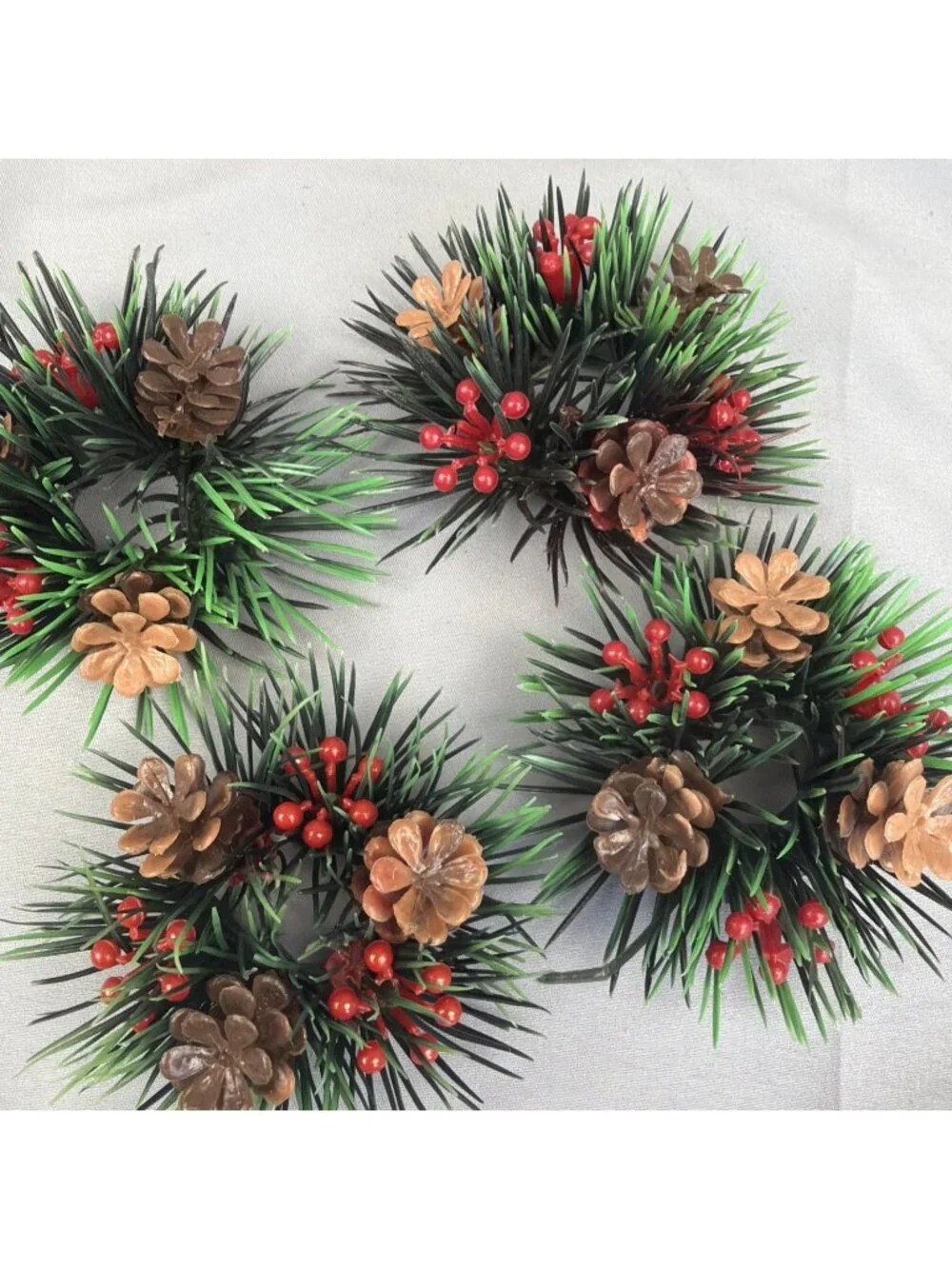 Vintage Plastic Christmas Candle Rings 1